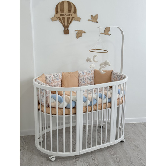 Kokvilnas gultas veļas komplekts "Bunnies Peach"